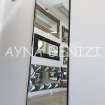 Majeste Elegant Model Siyah Renk Metal Çerçeveli Boy Aynası-10