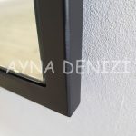 Majeste Elegant Model Siyah Renk Metal Çerçeveli Boy Aynası-15