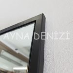Majeste Elegant Model Siyah Renk Metal Çerçeveli Boy Aynası-17