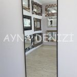 Majeste Elegant Model Siyah Renk Metal Çerçeveli Boy Aynası-2