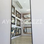 Majeste Elegant Model Siyah Renk Metal Çerçeveli Boy Aynası-5