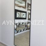 Majeste Elegant Model Siyah Renk Metal Çerçeveli Boy Aynası-6