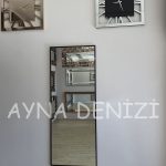 Majeste Elegant Model Siyah Renk Metal Çerçeveli Boy Aynası-7