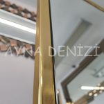 Majeste Luxury Model Yellow Gold Altın Renk Metal Çerçeveli Ayaklı Boy Aynası-15