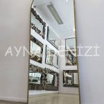 Matilda Elegant Model Gold Altın Renk Metal Çerçeveli Boy Aynası-10