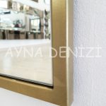 Matilda Elegant Model Gold Altın Renk Metal Çerçeveli Boy Aynası-13