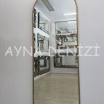 Matilda Elegant Model Gold Altın Renk Metal Çerçeveli Boy Aynası-2