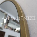 Matilda Elegant Model Gold Altın Renk Metal Çerçeveli Boy Aynası-21