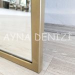 Matilda Elegant Model Gold Altın Renk Metal Çerçeveli Boy Aynası-22