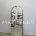 Matilda Elegant Model Gold Altın Renk Metal Çerçeveli Boy Aynası-7