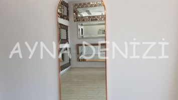 Matilda Elegant Model Rose Gold Altın Renk Metal Çerçeveli Boy Aynası