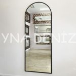 Matilda Elegant Model Siyah Renk Metal Çerçeveli Boy Aynası-1