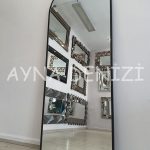 Matilda Elegant Model Siyah Renk Metal Çerçeveli Boy Aynası-10
