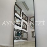 Matilda Elegant Model Siyah Renk Metal Çerçeveli Boy Aynası-12