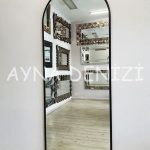 Matilda Elegant Model Siyah Renk Metal Çerçeveli Boy Aynası-2