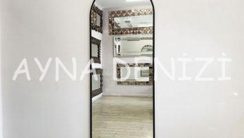 Matilda Elegant Model Siyah Renk Metal Çerçeveli Boy Aynası