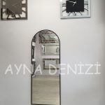 Matilda Elegant Model Siyah Renk Metal Çerçeveli Boy Aynası-7