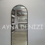 Matilda Elegant Model Siyah Renk Metal Çerçeveli Boy Aynası-8