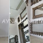 Matilda Luxury Model Beyaz Renk Metal Çerçeveli Ayaklı Boy Aynası-9