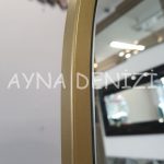 Matilda Luxury Model Gold Altın Renk Metal Çerçeveli Ayaklı Boy Aynası-13
