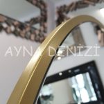 Matilda Luxury Model Gold Altın Renk Metal Çerçeveli Ayaklı Boy Aynası-15