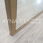 Matilda Luxury Model Gold Altın Renk Metal Çerçeveli Ayaklı Boy Aynası-18