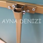 Matilda Luxury Model Gold Altın Renk Metal Çerçeveli Ayaklı Boy Aynası-21