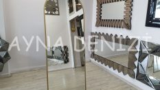 Matilda Luxury Model Gold Altın Renk Metal Çerçeveli Ayaklı Boy Aynası