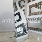 Matilda Luxury Model Platin Gümüş Renk Metal Çerçeveli Ayaklı Boy Aynası-10