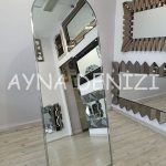 Matilda Luxury Model Platin Gümüş Renk Metal Çerçeveli Ayaklı Boy Aynası-2