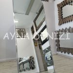 Matilda Luxury Model Platin Gümüş Renk Metal Çerçeveli Ayaklı Boy Aynası-4