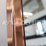 Matilda Luxury Model Rose Gold Altın Renk Metal Çerçeveli Ayaklı Boy Aynası-17