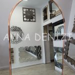 Matilda Luxury Model Rose Gold Altın Renk Metal Çerçeveli Ayaklı Boy Aynası-18