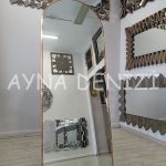 Matilda Luxury Model Rose Gold Altın Renk Metal Çerçeveli Ayaklı Boy Aynası-2