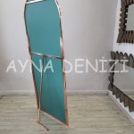 Matilda Luxury Model Rose Gold Altın Renk Metal Çerçeveli Ayaklı Boy Aynası-24