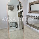 Matilda Luxury Model Rose Gold Altın Renk Metal Çerçeveli Ayaklı Boy Aynası-5