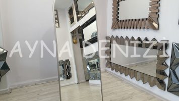 Matilda Luxury Model Silver Gümüş Renk Metal Çerçeveli Ayaklı Boy Aynası
