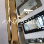 Matilda Luxury Model Yellow Gold Altın Renk Metal Çerçeveli Ayaklı Boy Aynası-13