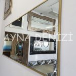 Royal Elegant Model Gold Altın Renk Metal Çerçeveli Dekoratif Ayna-5