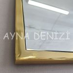 Royal Elegant Model Yellow Gold Altın Renk Metal Çerçeveli Dekoratif Ayna-17