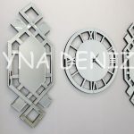Deluxe Future Silver Model Üçlü Set Aynalı Saatli Niş Takımı-1