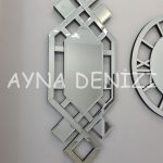 Deluxe Future Silver Model Üçlü Set Aynalı Saatli Niş Takımı-10