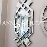 Deluxe Future Silver Model Üçlü Set Aynalı Saatli Niş Takımı-13