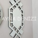 Deluxe Future Silver Model Üçlü Set Aynalı Saatli Niş Takımı-15