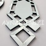 Deluxe Future Silver Model Üçlü Set Aynalı Saatli Niş Takımı-16