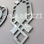 Deluxe Future Silver Model Üçlü Set Aynalı Saatli Niş Takımı-17