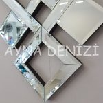 Deluxe Future Silver Model Üçlü Set Aynalı Saatli Niş Takımı-26