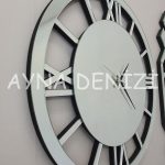 Deluxe Future Silver Model Üçlü Set Aynalı Saatli Niş Takımı-27