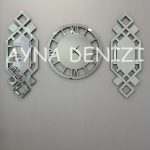 Deluxe Future Silver Model Üçlü Set Aynalı Saatli Niş Takımı-3