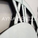 Deluxe Future Silver Model Üçlü Set Aynalı Saatli Niş Takımı-31